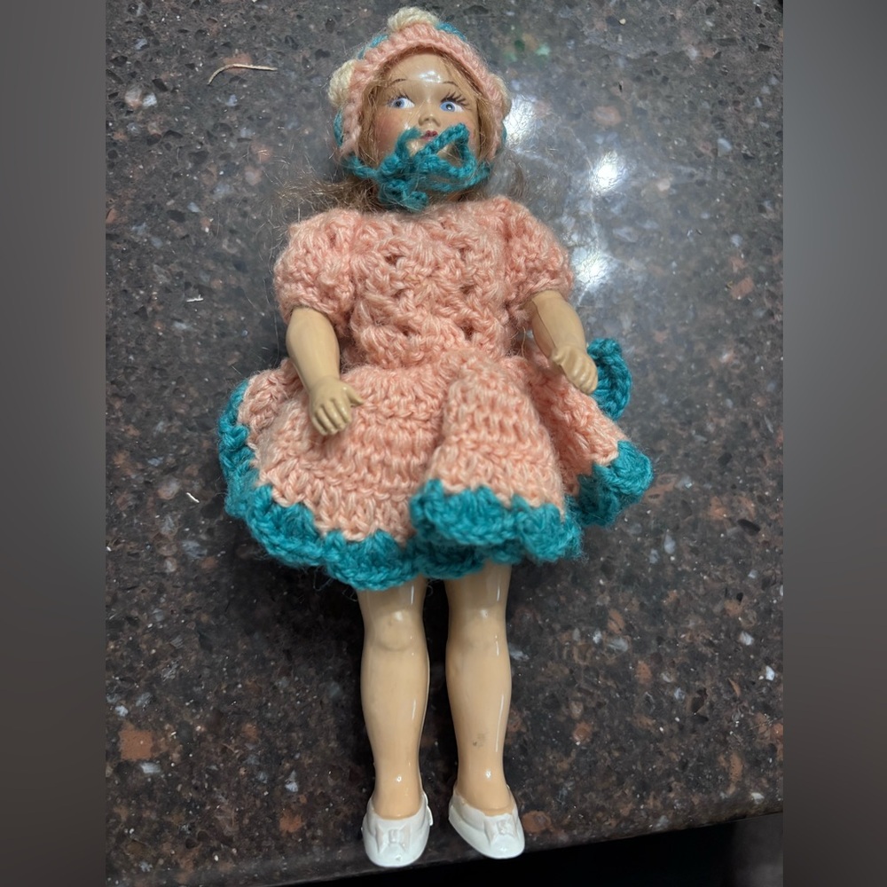 Vintage hard plastic doll
